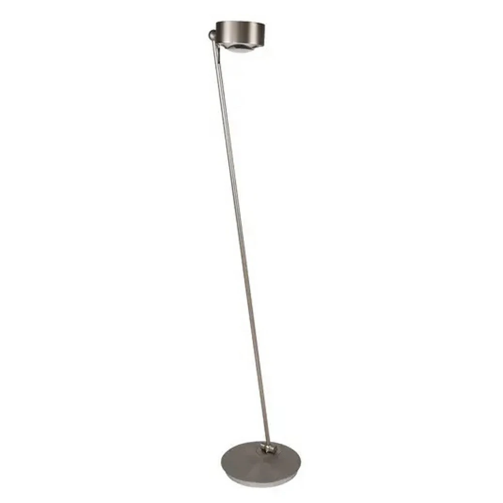 Lampe sur pied LED Puk Maxx Floor Mini, acier chromé mat pour éclairage d'ambiance