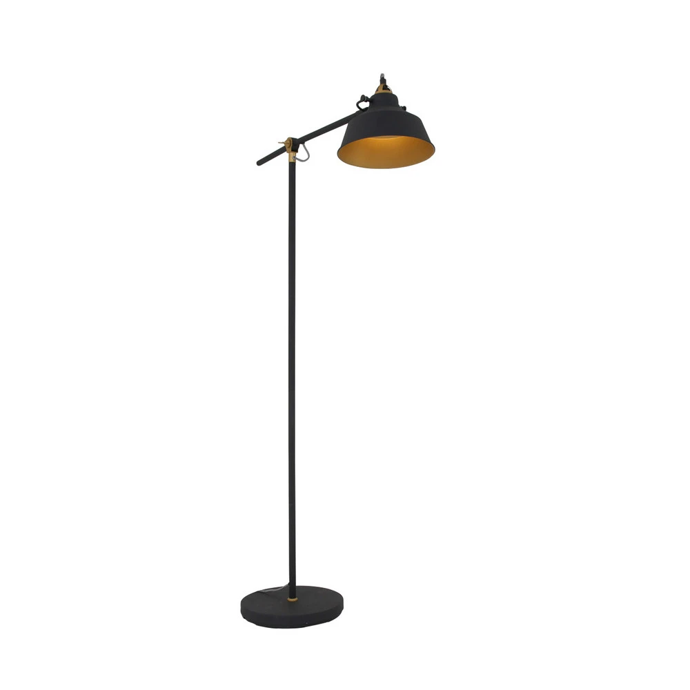 Lampe sur pied Nové, réglable, noir pour salon et chambre