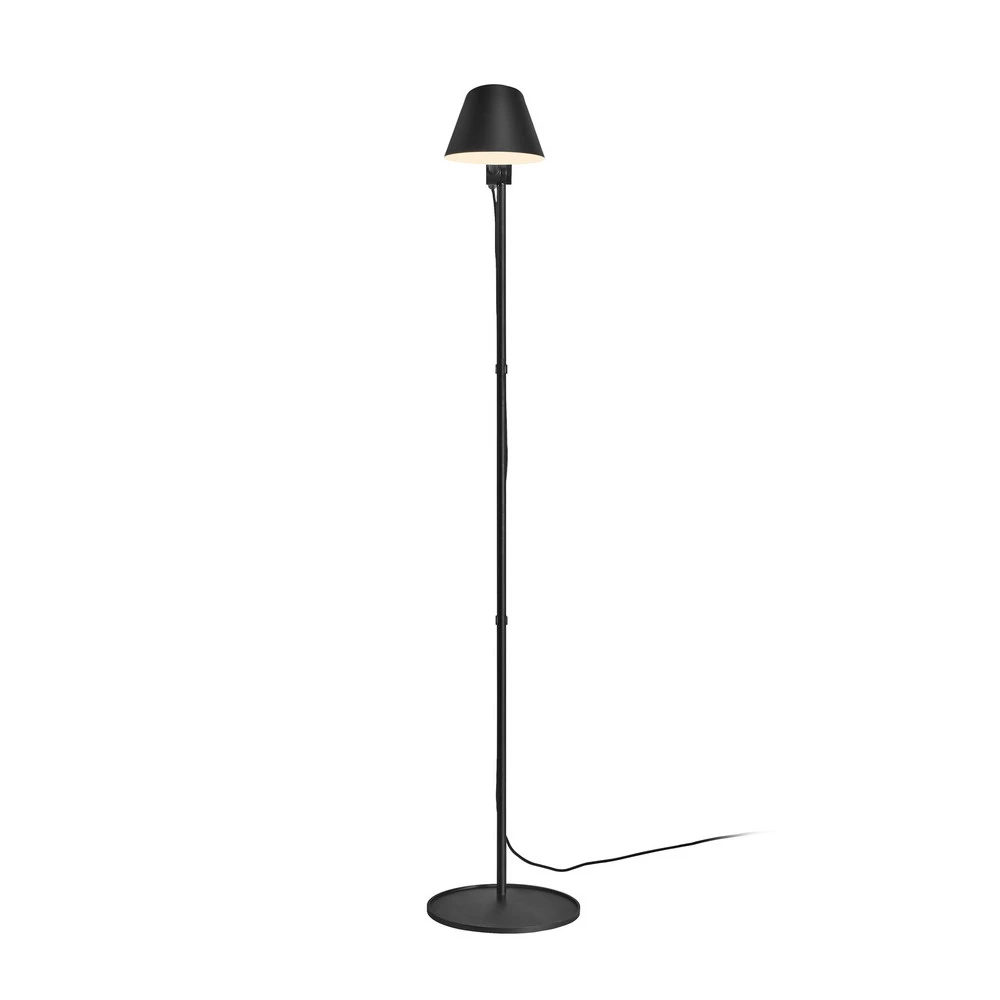 Lampe sur pied Stay up + down, noire pour salon et chambre