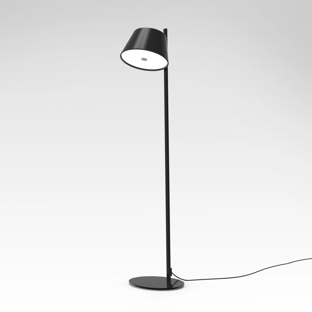 MARSET Tam Tam lampe sur pied x1, mate, noire en papier artisanal