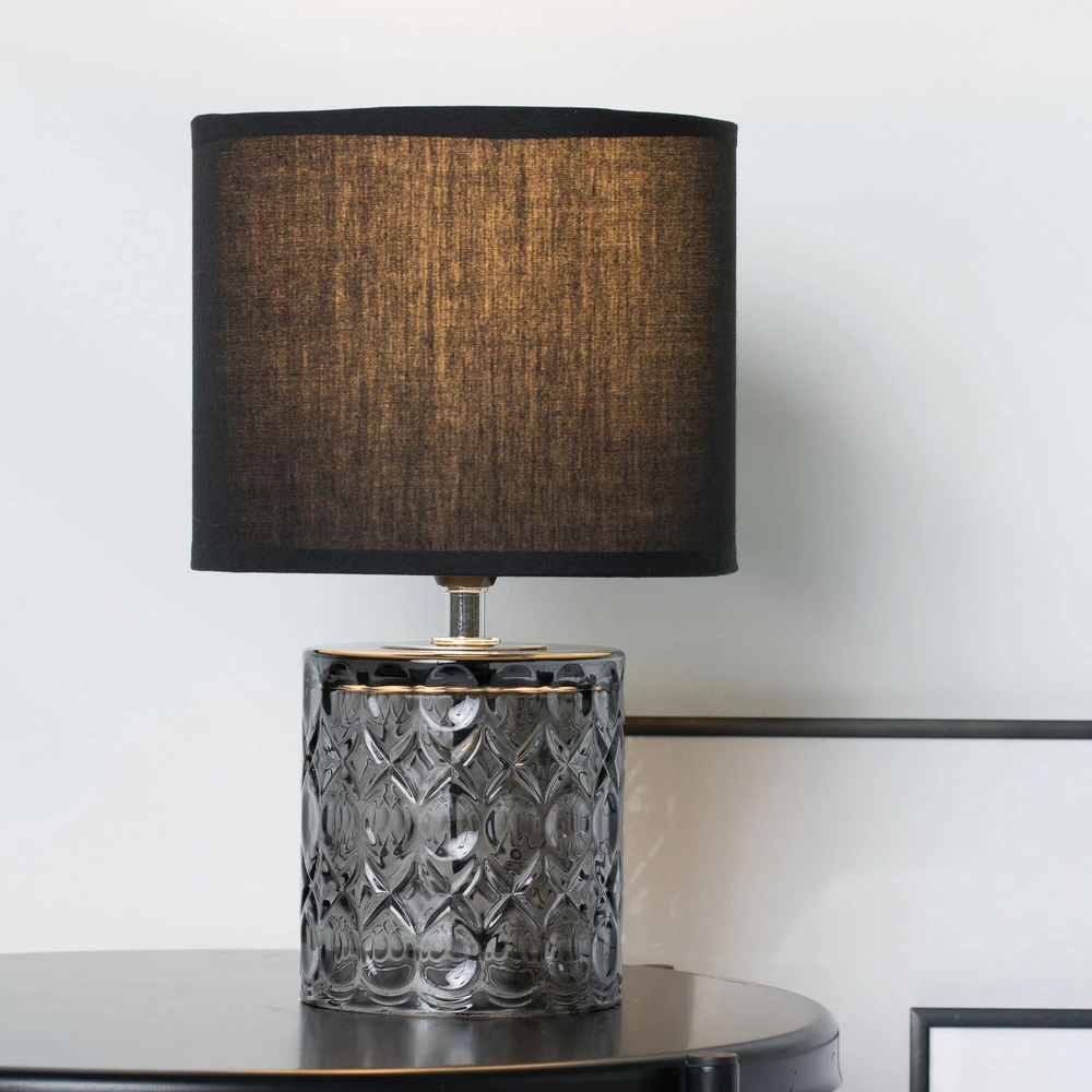 Pauleen Crystal Glow lampe à poser, pied de verre avec ampoule LED incluse