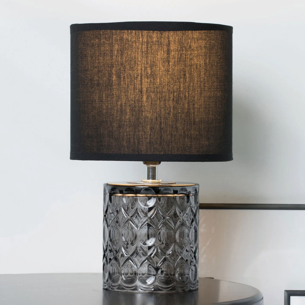 Pauleen Crystal Glow lampe à poser, pied de verre avec ampoule LED incluse