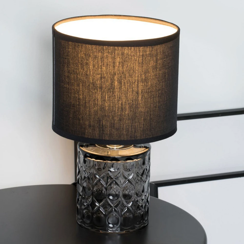 Pauleen Crystal Glow lampe à poser, pied de verre avec ampoule LED incluse