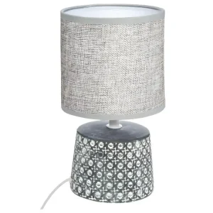 Socle en bois massif Lampe à poser Pied en céramique style Cannage H 23 cm