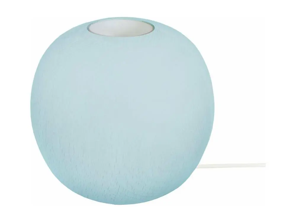 Socle en bois massif Pied de lampe globe bois bleu 10 cm.