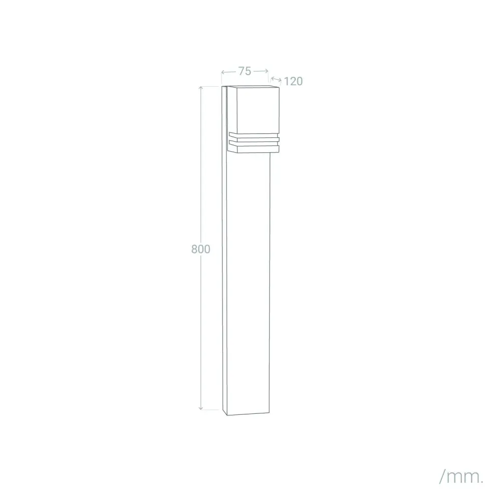 Suspension à abat-jour Éclairage extérieur sur pied en aluminium de 80 cm Minol
