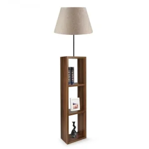 Suspension à trois bras Lampe à pied avec 100% MDF, sable, collection Victoria, 38x38x140, E 27 Max 60 W