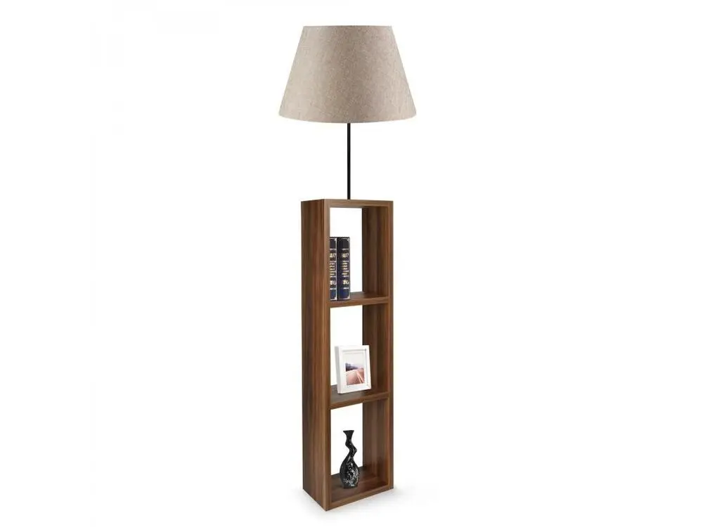 Suspension à trois bras Lampe à pied avec 100% MDF, sable, collection Victoria, 38x38x140, E 27 Max 60 W