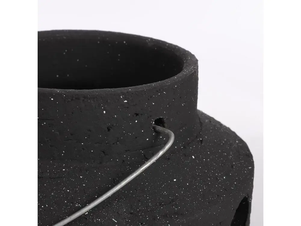Lanterne en terre cuite - 16 x Ø25 - Anthracite - PIETRA Certifié CE