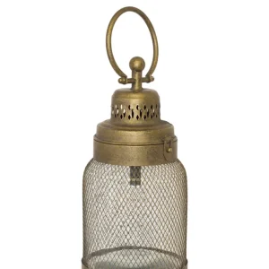 Urban Decor Roxy Mesh LED Lantern 34cm - Dorure