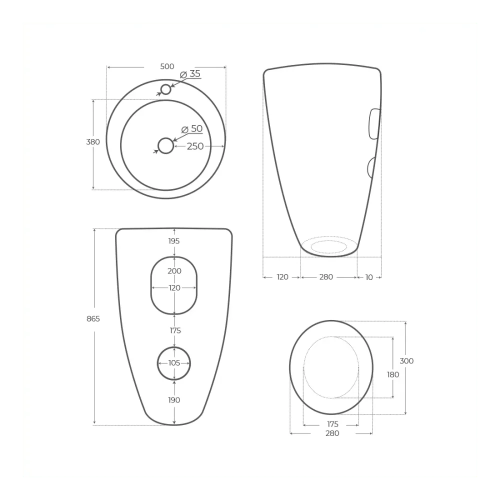 Lavabo noir mat Bolonia