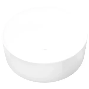 Lavabo ronde 40 x 15 cm vasque à poser salle de bain céramique blanc 02_0002529