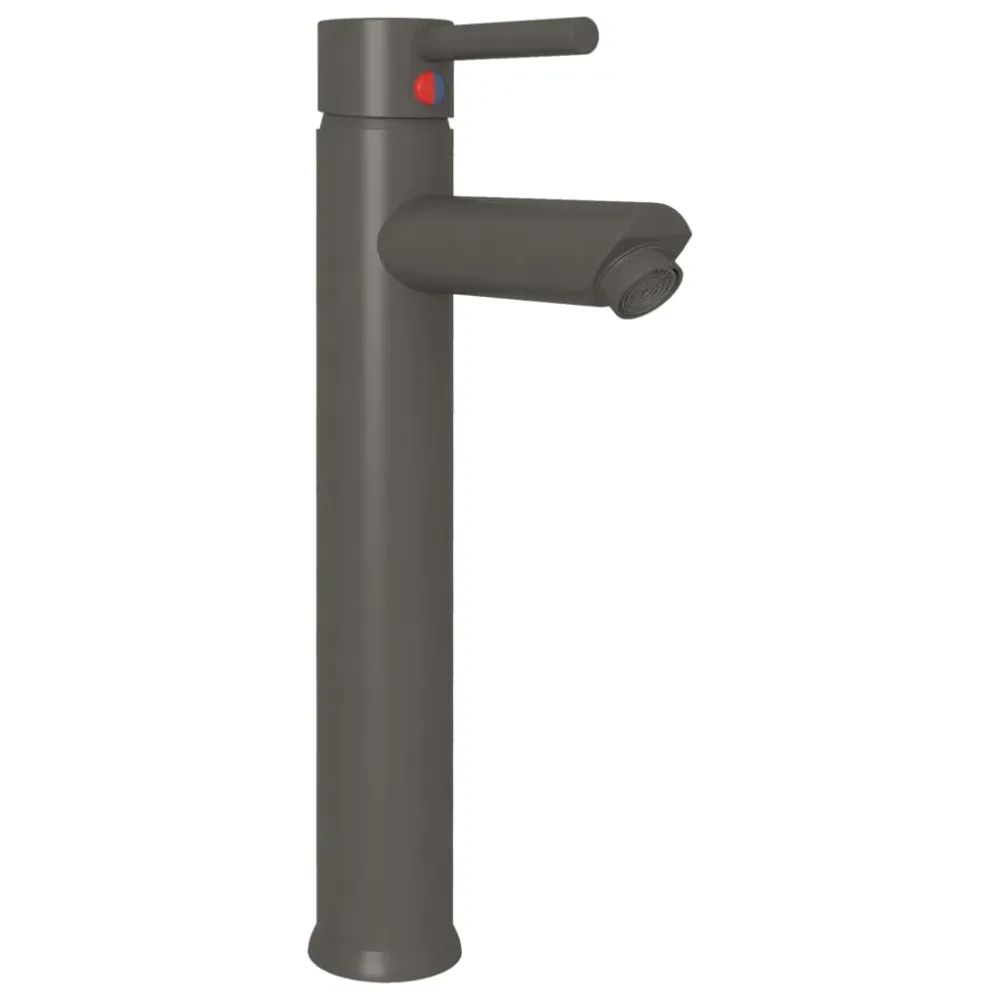 Lavabo salle de bain diamètre 42 cm avec robinet et drain à poussoir verre trempé 02_0002852