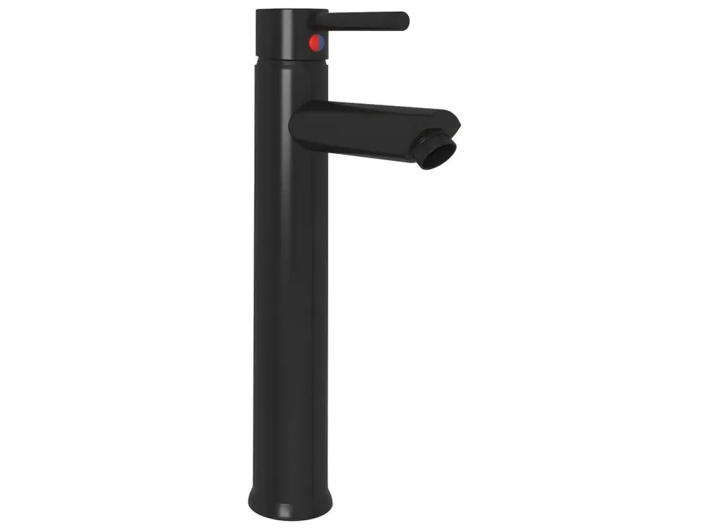 Lavabo vasque salle de bain diamètre 42 cm avec robinet et drain à poussoir verre trempé 02_0002850