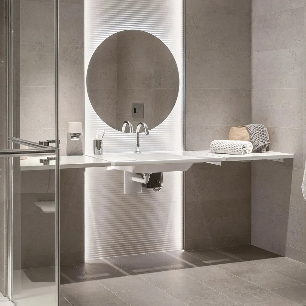 Robinet cascade Lavabo accessible aux personnes à mobilité réduite Access