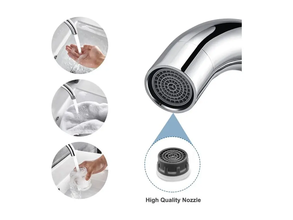 Robinet Lavabo Pivotant 360°,Robinetterie Design Courbé Traditionnel pour Salle Bains,Mitigeur Vasque à Poser,Lave-main Ch...