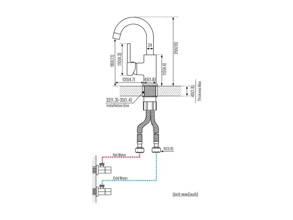 Robinet Lavabo Pivotant 360°,Robinetterie Design Courbé Traditionnel pour Salle Bains,Mitigeur Vasque à Poser,Lave-main Ch...
