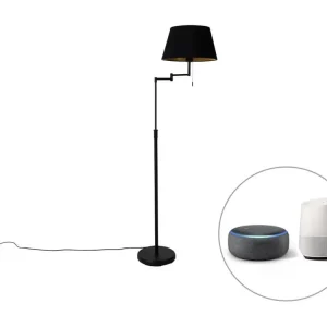 Guirlande lumineuse Lampadaire intelligent noir avec abat-jour noir avec Wifi A60 - Ladas Prestigieux