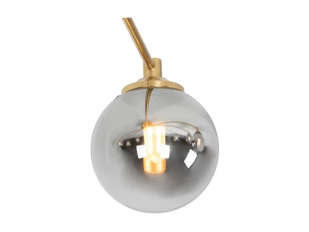 Lampe à lave Plafonnier novateur or 8 lumières avec verre fumé - Athènes