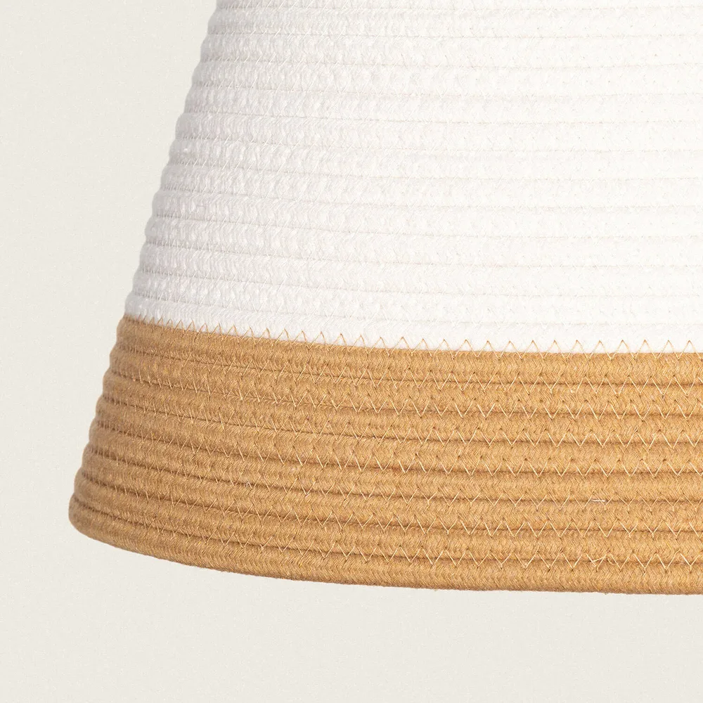 Lampe à sel Lustre Begonia à fibres naturelles avec éclairage LED intégré