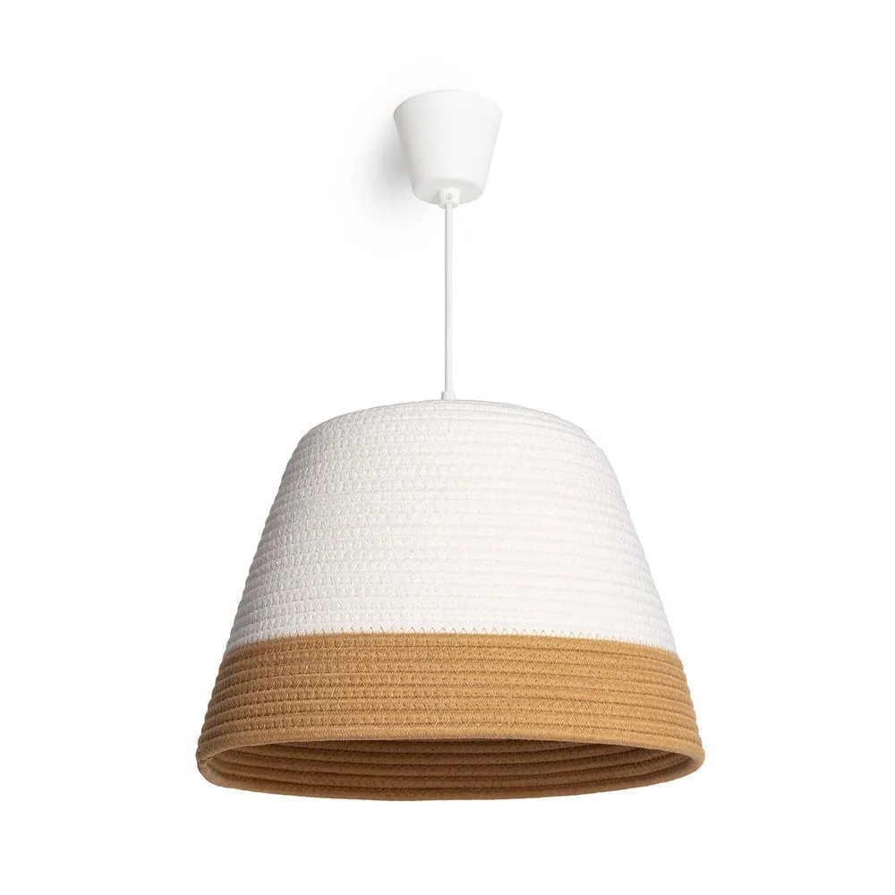 Lampe à sel Lustre Begonia à fibres naturelles avec éclairage LED intégré