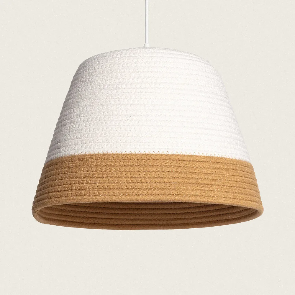 Lampe à sel Lustre Begonia à fibres naturelles avec éclairage LED intégré