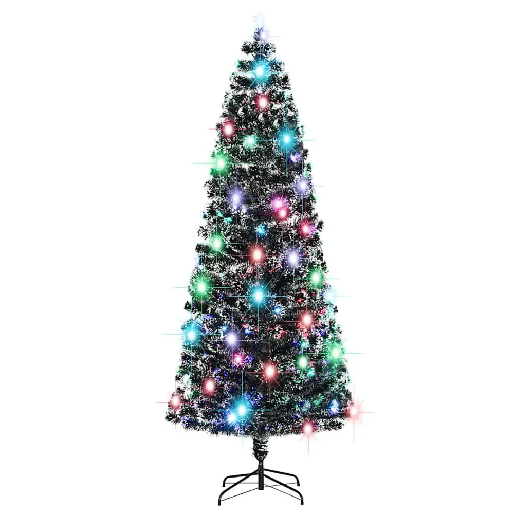 Lustre à cristaux Arbre de Noël pré-éévidenté avec support 240 cm fibre optique