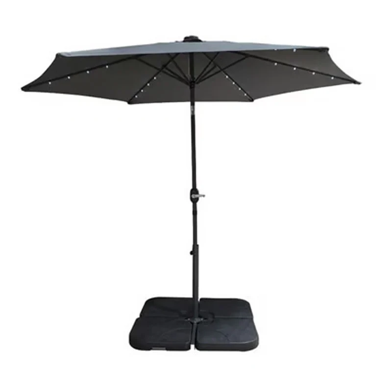 Parasol droit lumineux - 2,95m - anthracite compatible avec système solaire