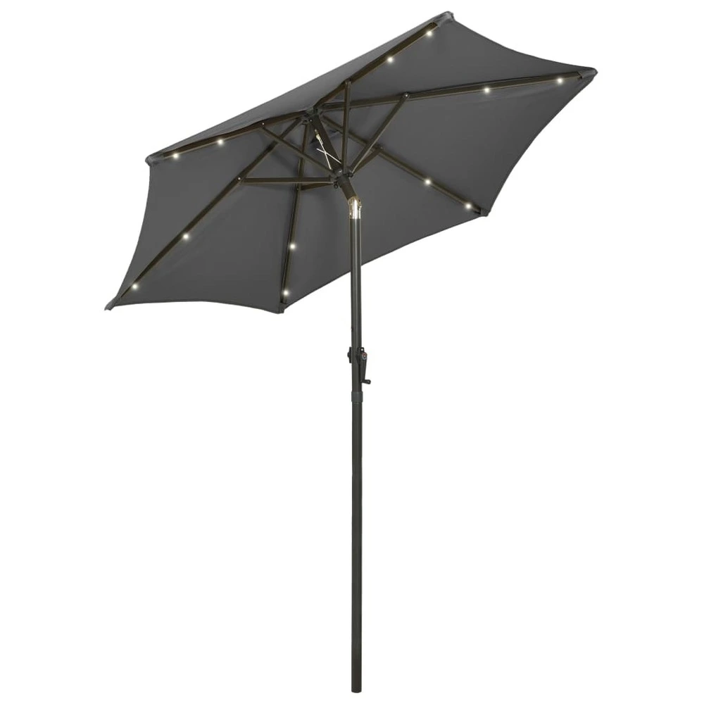 Spot encastrable Parasol avec lumières led anthracite 200 x 211 cm aluminium