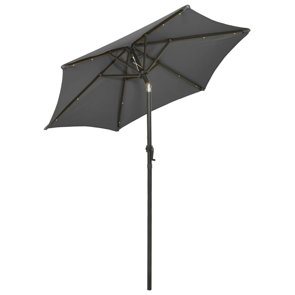 Spot encastrable Parasol avec lumières led anthracite 200 x 211 cm aluminium