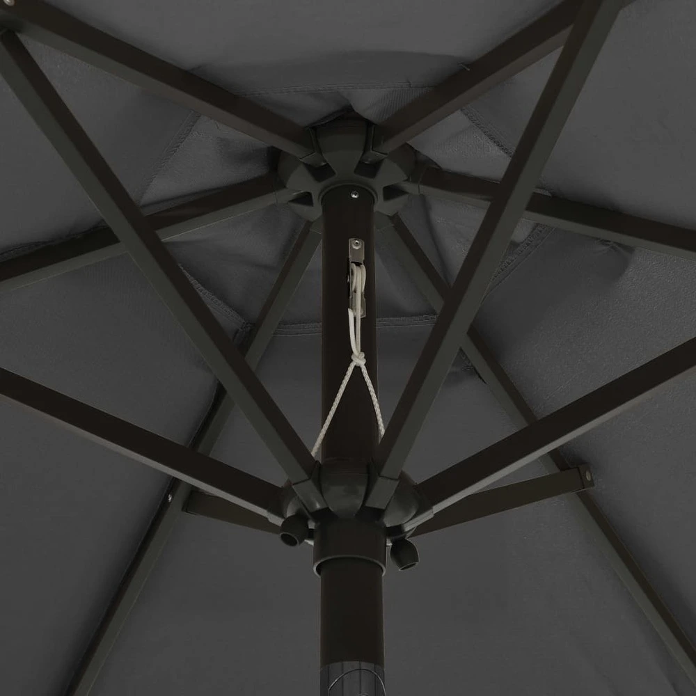 Spot encastrable Parasol avec lumières led anthracite 200 x 211 cm aluminium