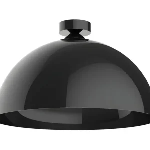 Éclairage Décoratif LED CASSIS Plafonnier, 1XE27, max 42W, métal, noir brillant, D60cm