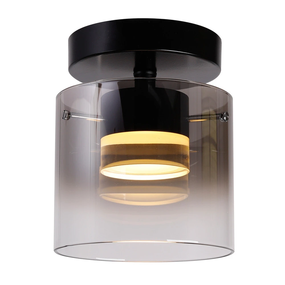 Éclairage Décoratif LED Salerno plafonnier LED, 2 700 K, à une lampe, noir