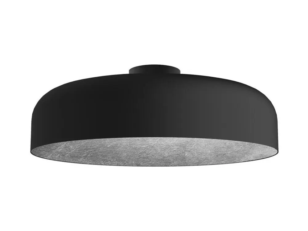 Guirlande lumineuse TUZZI Plafonnier, 1xE27, max 42W, métal, noir mat/feuille argent, D.40cm