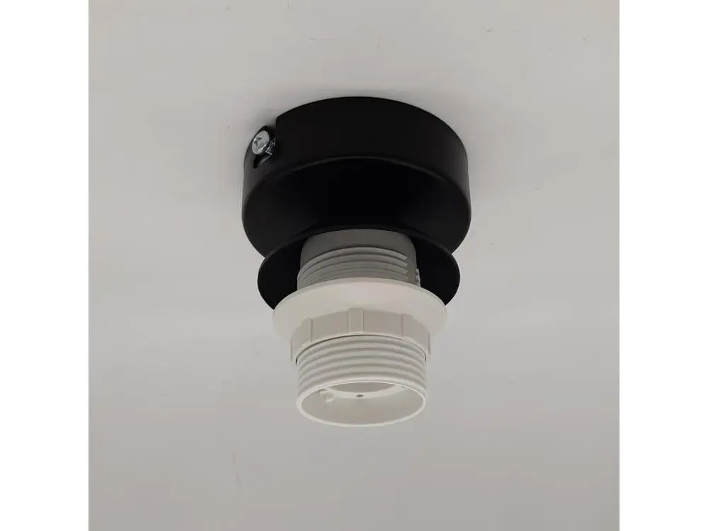 Guirlande lumineuse TUZZI Plafonnier, 1xE27, max 42W, métal, noir mat/feuille argent, D.40cm