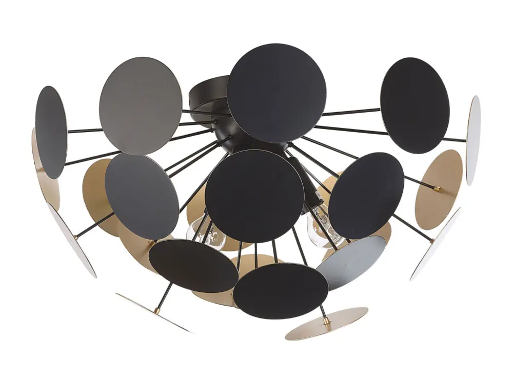 Kit d'Éclairage Ambiance Plafonnier design noir et doré MARITSA