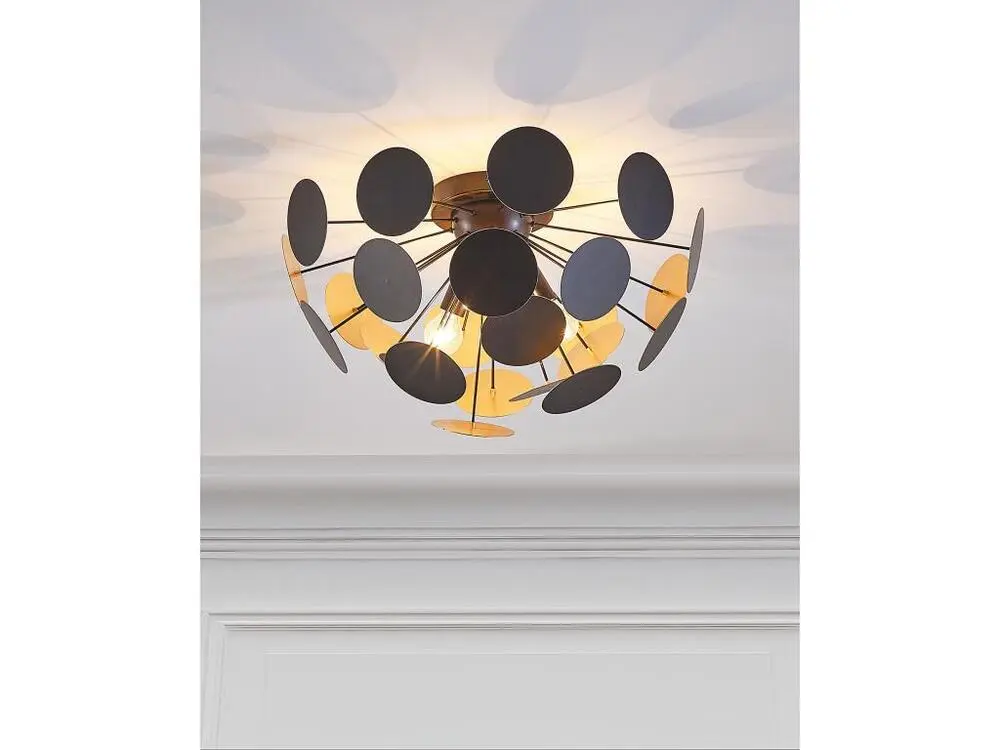 Kit d'Éclairage Ambiance Plafonnier design noir et doré MARITSA