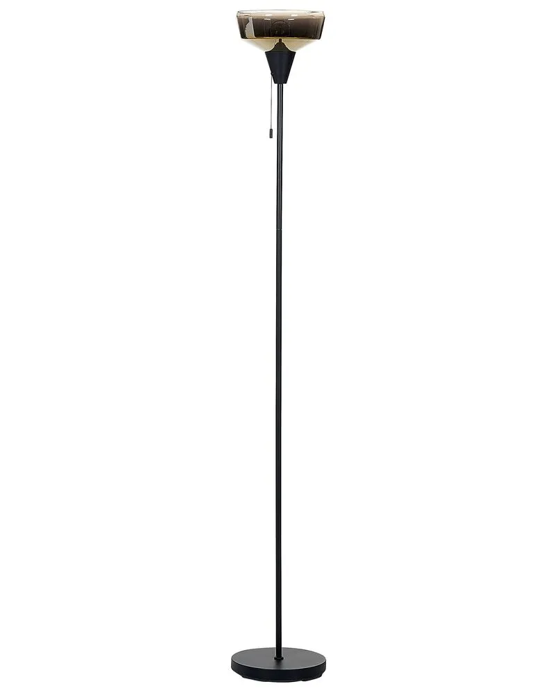 Lampadaire en métal noir et doré 175 cm TALPARO avec effet scintillant