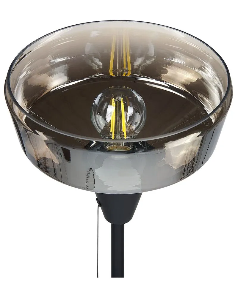 Lampadaire en métal noir et doré 175 cm TALPARO avec effet scintillant