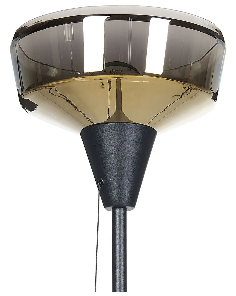 Lampadaire en métal noir et doré 175 cm TALPARO avec effet scintillant