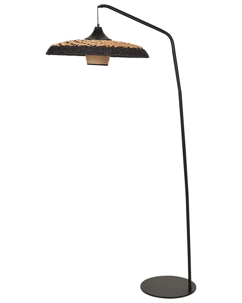 Lampadaire noir KALOMO avec télécommande