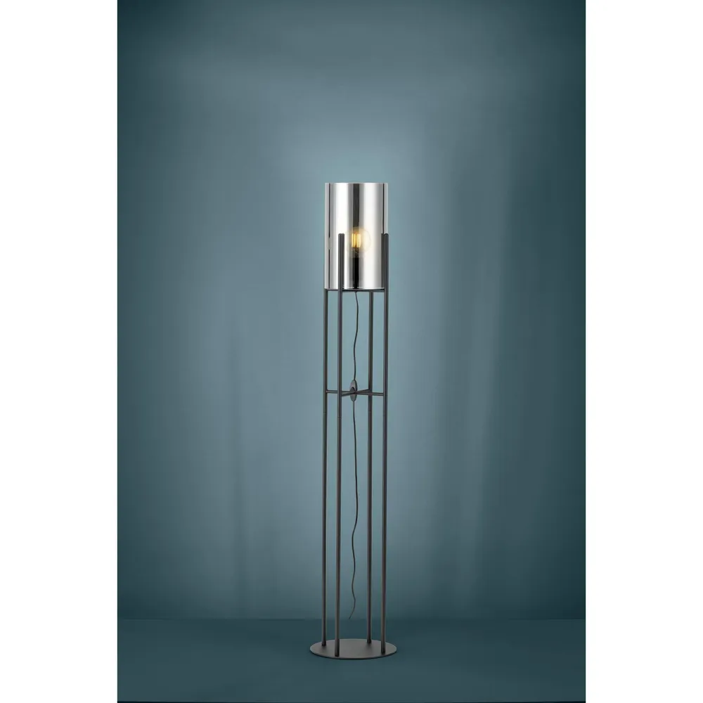 Lampe à lave Lampadaire métal noir GLASTONBURY E27 1X60W