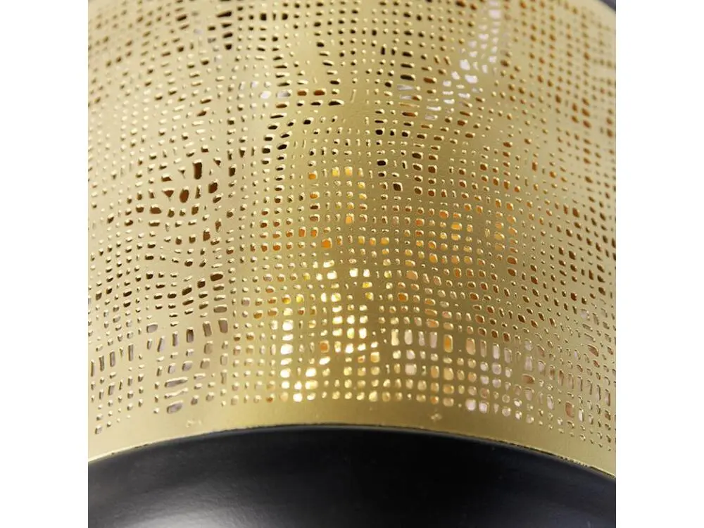 Lampe à lave Plafonnier vieux style noir avec laiton - Kayleigh