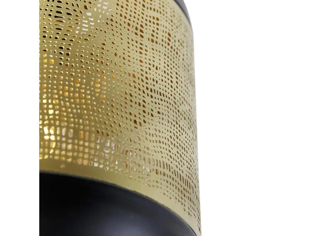 Lampe à lave Plafonnier vieux style noir avec laiton - Kayleigh