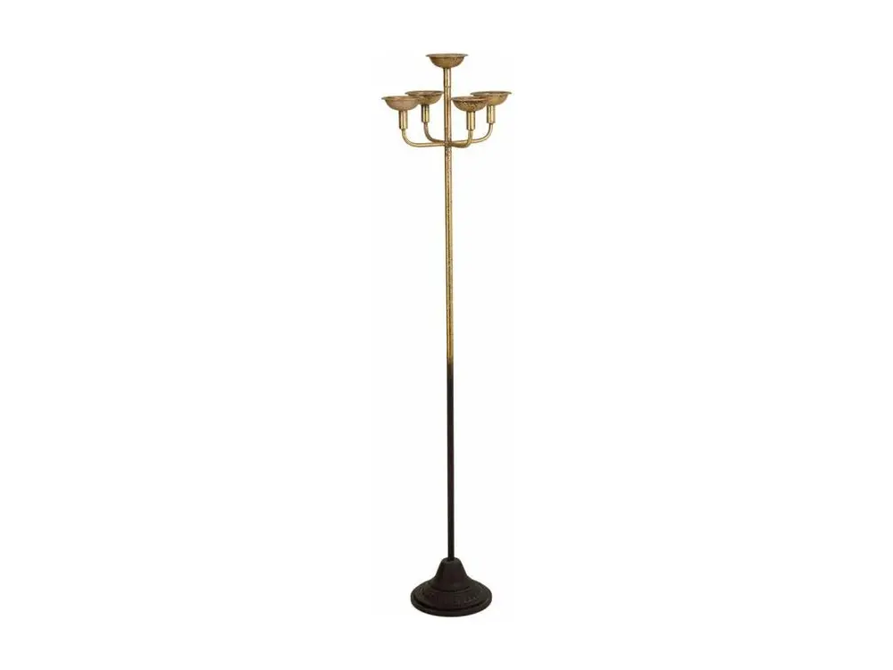 Lampe à sel Lampadaire en métal noir 37x37x149h