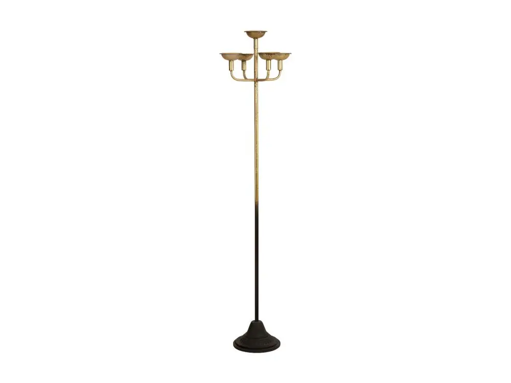 Lampe à sel Lampadaire en métal noir 37x37x149h