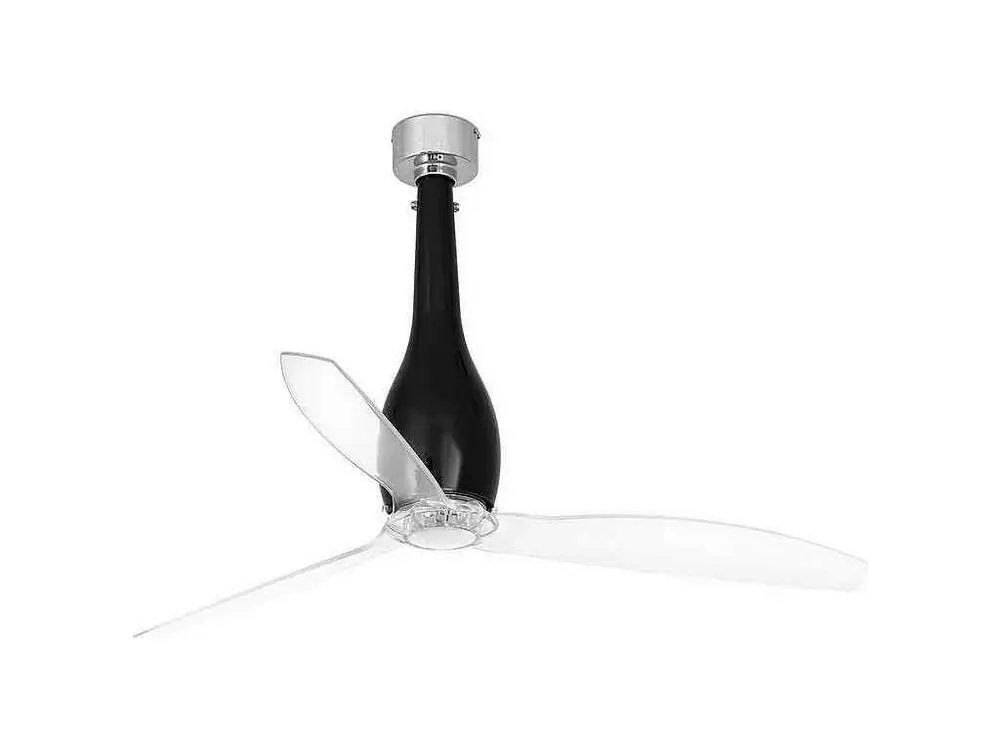 Luminaire à effet ETERFAN M Ventilateur DC noir brillant/transparent