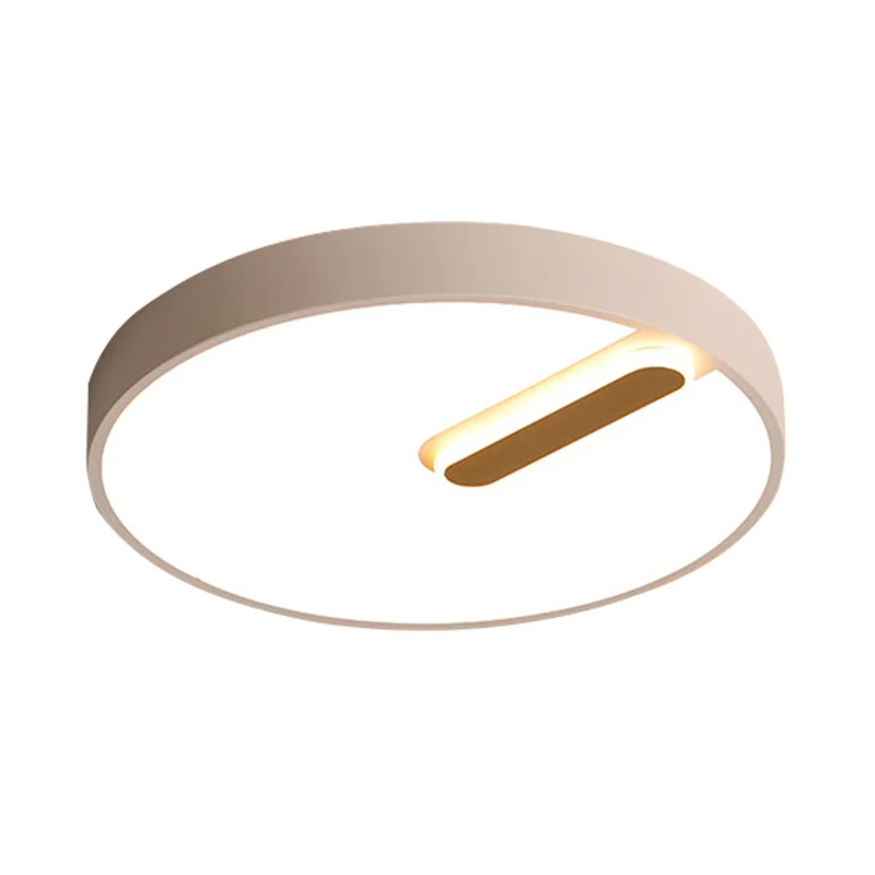 Plafonnier rond minimaliste en acrylique noir/blanc, 45,7 cm/54,1 cm de ample, luminaire LED encastré, lumière chaude/blan...