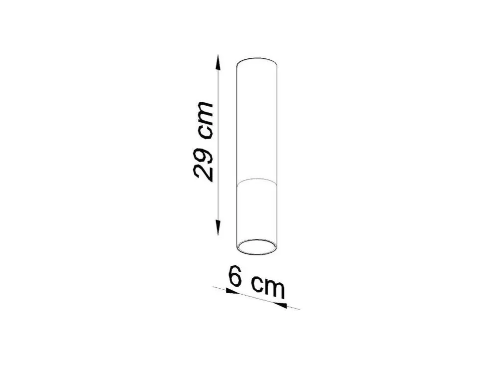 Plafonnier tendance en acier - 1 sources lumineuses - L.6 x H.29 cm - noir, doré Éclairage chaud 2700K