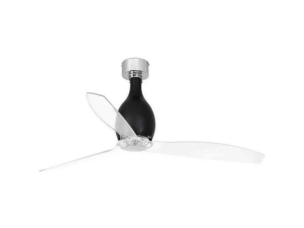 PORTATIF ETERFAN M Ventilateur DC noir brillant/transparent Style industriel